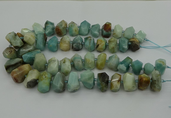 CNG5337 15.5 inches 12*16mm - 15*20mm faceted nuggets amazonite beads