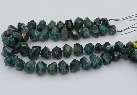 CNG5340 12*16mm - 15*20mm faceted nuggets green apatite beads