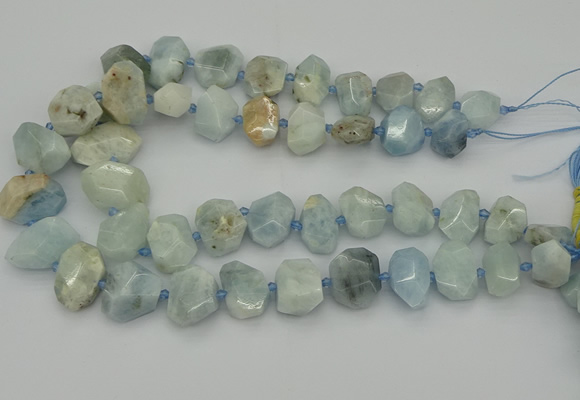 CNG5383 15.5 inches 12*16mm - 18*25mm faceted nuggets aquamarine beads