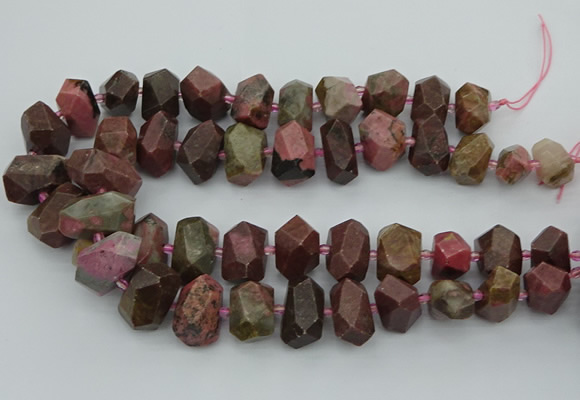 CNG5400 15.5 inches 12*16mm - 15*20mm faceted nuggets rhodochrosite beads