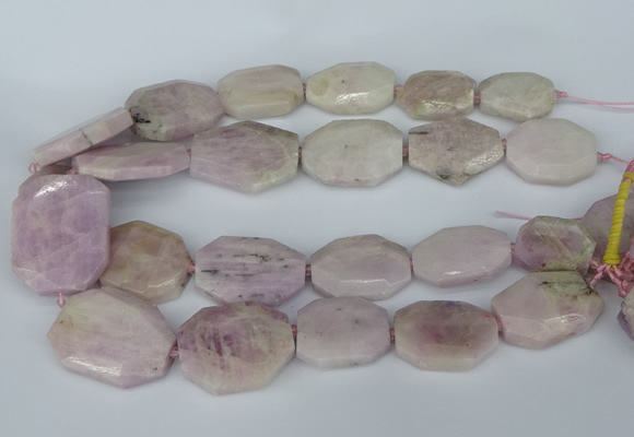 CNG5448 15.5 inches 20*30mm - 35*45mm faceted freeform kunzite beads