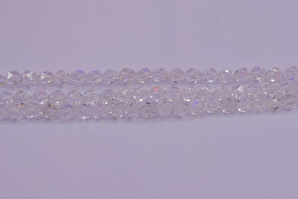 CNG5471 15.5 inches 6mm faceted nuggets white crystal beads