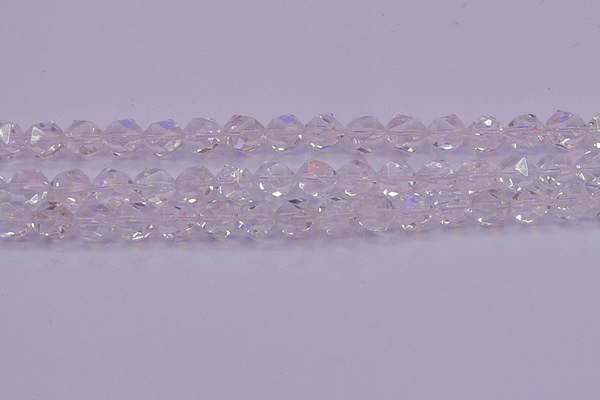 CNG5472 15.5 inches 8mm faceted nuggets white crystal beads