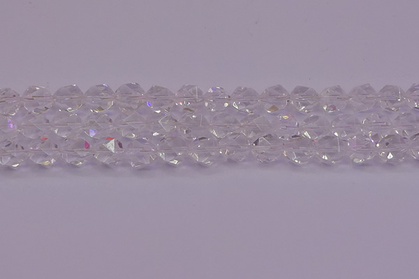 CNG5473 15.5 inches 10mm faceted nuggets white crystal beads