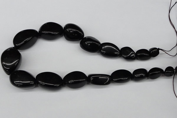 CNG55 15.5 inches 10*12mm - 20*35mm nuggets black agate beads