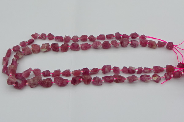CNG5550 15.5 inches 4*6mm - 8*12mm nuggets pink tourmaline beads