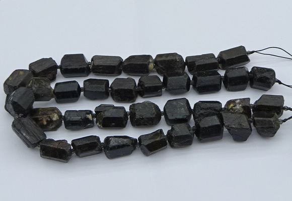 CNG5554 15.5 inches 15*18mm - 18*25mm nuggets black tourmaline beads