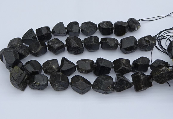 CNG5556 15.5 inches 15*20mm - 18*22mm nuggets black tourmaline beads