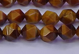 CNG5576 15.5 inches 6mm faceted nuggets yellow tiger eye beads