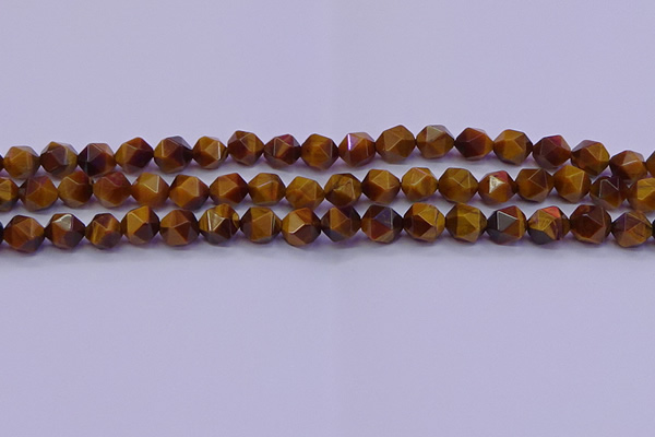 CNG5576 15.5 inches 6mm faceted nuggets yellow tiger eye beads