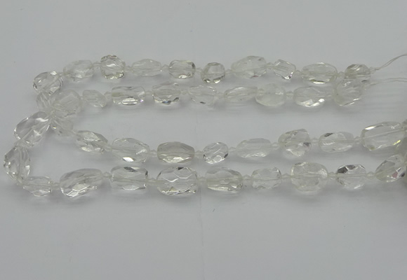 CNG5603 15.5 inches 8*12mm - 13*18mm faceted nuggets white crystal beads