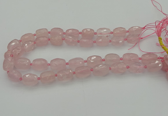 CNG5608 15.5 inches 10*14mm - 13*18mm faceted nuggets rose quartz beads