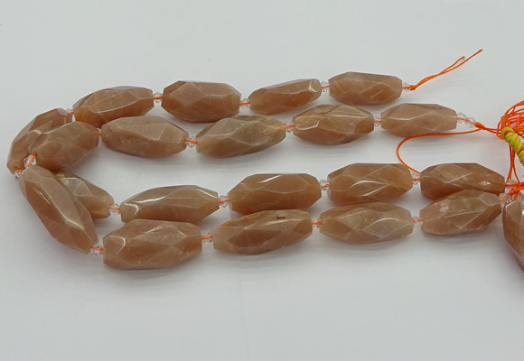 CNG5612 15.5 inches 15*35mm - 18*40mm faceted rice moonstone beads