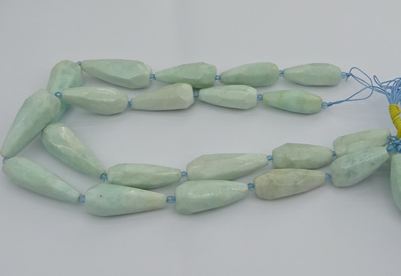 CNG5636 15.5 inches 15*35mm - 18*45mm faceted teardrop amazonite beads
