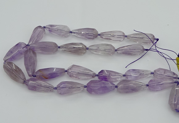 CNG5650 15.5 inches 15*35mm - 18*45mm faceted teardrop amethyst beads