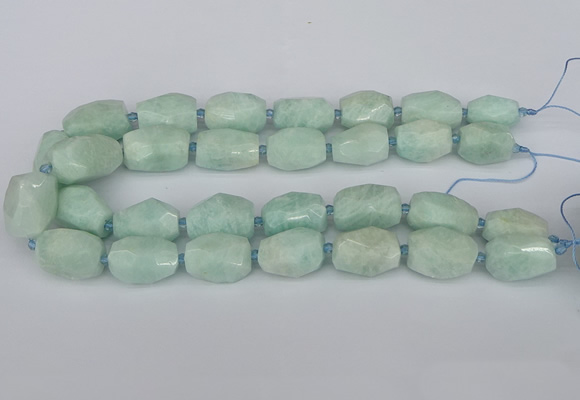 CNG5693 15.5 inches 12*16mm - 15*25mm faceted nuggets amazonite beads
