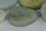 CNG5704 15.5 inches 22*30mm - 28*35mm freeform aquamarine beads