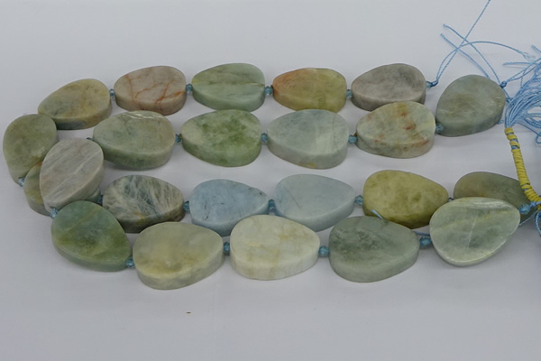 CNG5704 15.5 inches 22*30mm - 28*35mm freeform aquamarine beads