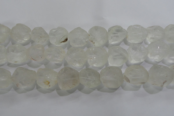 CNG573 15.5 inches 16*18mm nuggets white crystal beads