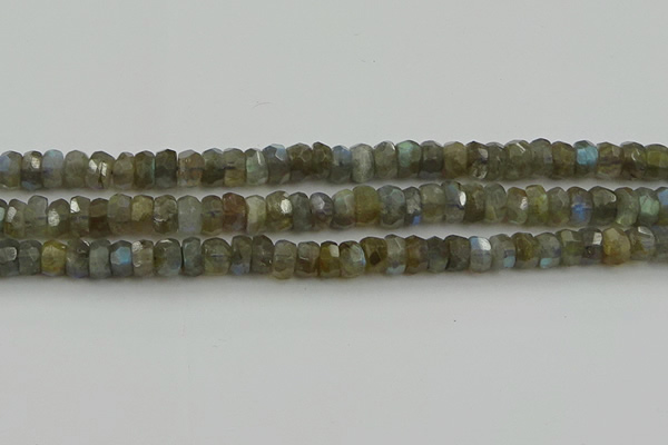CNG5752 15.5 inches 6*9mm faceted nuggets labradorite beads