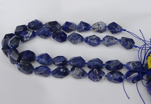 CNG5764 15.5 inches 12*16mm - 15*25mm faceted nuggets sodalite beads