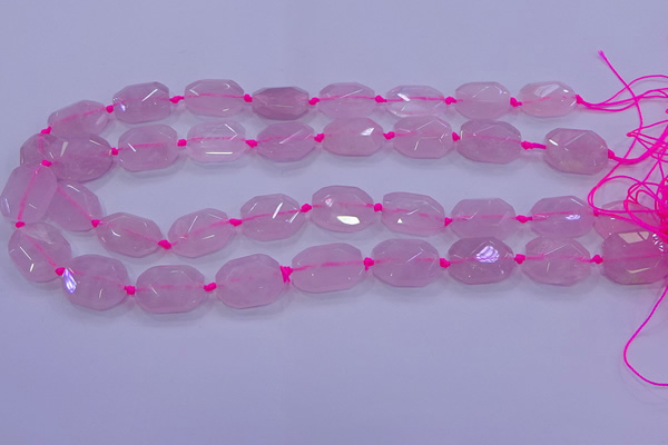 CNG5785 10*14mm - 12*16mm faceted freeform rose quartz beads