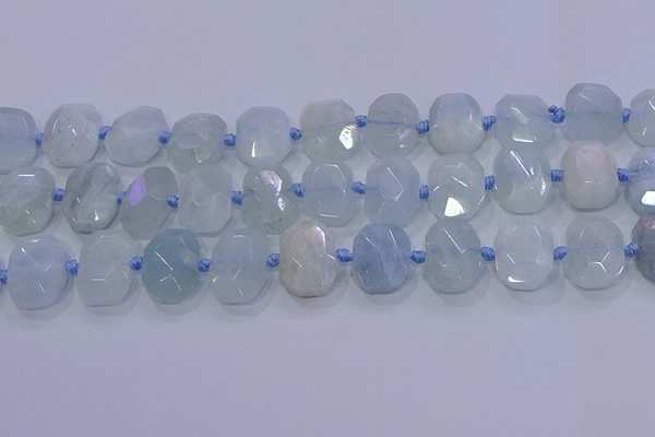 CNG5808 15.5 inches 10*14mm - 12*16mm faceted freeform aquamarine beads