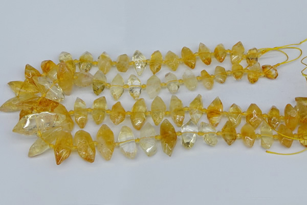 CNG5825 15.5 inches 8*18mm - 13*30mm freeform citrine beads