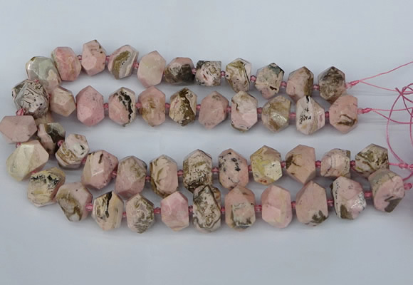 CNG5835 15.5 inches 12*16mm - 15*20mm faceted nuggets rhodochrosite beads