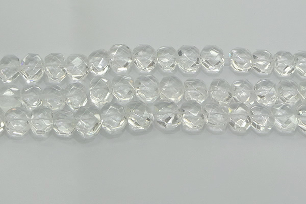 CNG5860 15.5 inches 8*12mm - 12*16mm faceted freeform white crystal beads