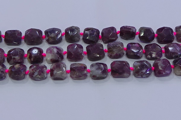 CNG5886 15.5 inches 10*12mm - 10*14mm faceted freeform tourmaline beads