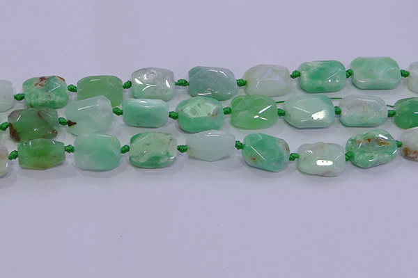 CNG5898 10*14mm - 12*16mm faceted freeform Australia chrysoprase beads