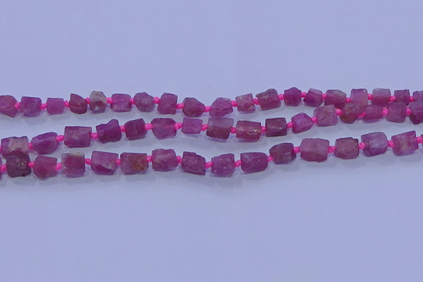 CNG5912 15.5 inches 4*6mm - 6*10mm nuggets rough pink tourmaline beads