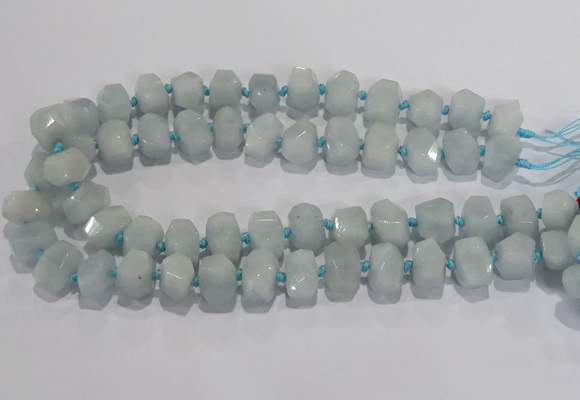CNG6010 15.5 inches 10*14mm - 12*16mm faceted nuggets white jade beads