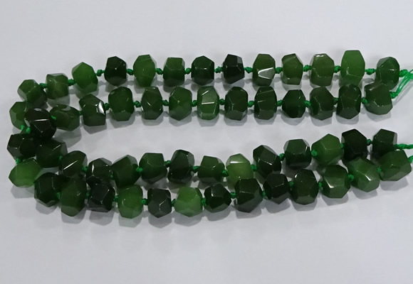 CNG6018 15.5 inches 10*14mm - 12*16mm faceted nuggets white jade beads