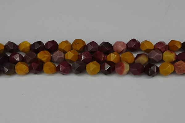 CNG6042 15.5 inches 12mm faceted nuggets mookaite gemstone beads