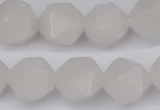 CNG6043 15.5 inches 12mm faceted nuggets white jade beads