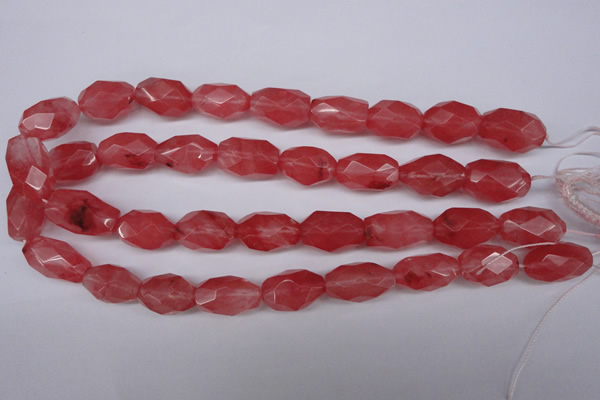 CNG608 12*20mm – 14*24mm faceted nuggets cherry quartz beads