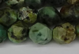 CNG6185 15.5 inches 10mm faceted nuggets African turquoise beads