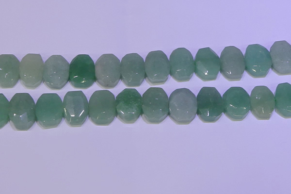 CNG6310 13*18mm - 15*20mm faceted freeform green aventurine beads