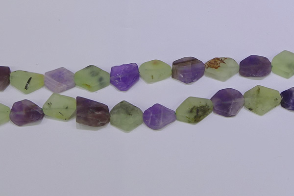 CNG6365 15.5 inches 14*18mm - 16*22mm freeform matte mixed quartz beads
