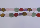 CNG6375 15.5 inches 14*18mm - 16*22mm freeform matte mixed gemstone beads