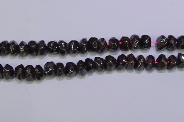 CNG6382 15.5 inches 6*14mm - 8*14mm nuggets red garnet beads