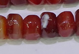 CNG6383 15.5 inches 6*14mm - 8*14mm nuggets red agate beads