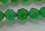CNG6514 15.5 inches 10mm faceted nuggets green agate beads