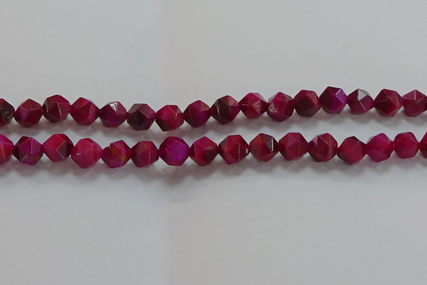 CNG6536 15.5 inches 10mm faceted nuggets red tiger eye beads