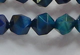 CNG6541 15.5 inches 12mm faceted nuggets blue tiger eye beads