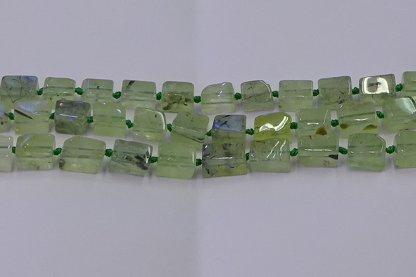 CNG6810 15.5 inches 8*12mm - 10*16mm nuggets prehnite beads
