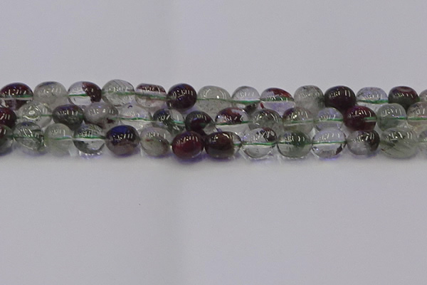 CNG6911 15.5 inches 8*12mm - 10*14mm nuggets green phantom quartz beads