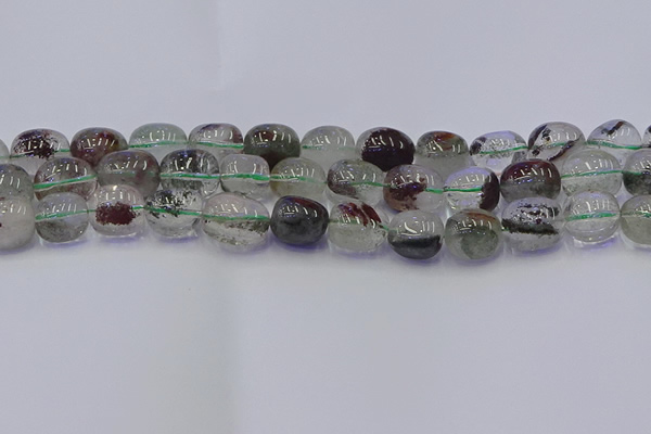 CNG6913 15.5 inches 13*18mm - 15*20mm nuggets green phantom quartz beads